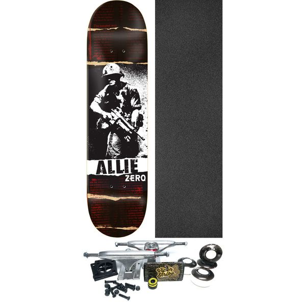 Zero Skateboards Jon Allie War Skateboard Deck - 8.37" x 31.9" - Complete Skateboard Bundle
